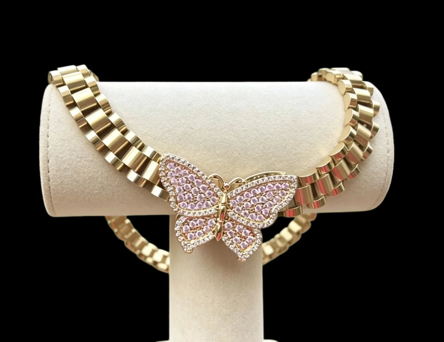 New Baddie Pink CZ Butterfly Set 🎀