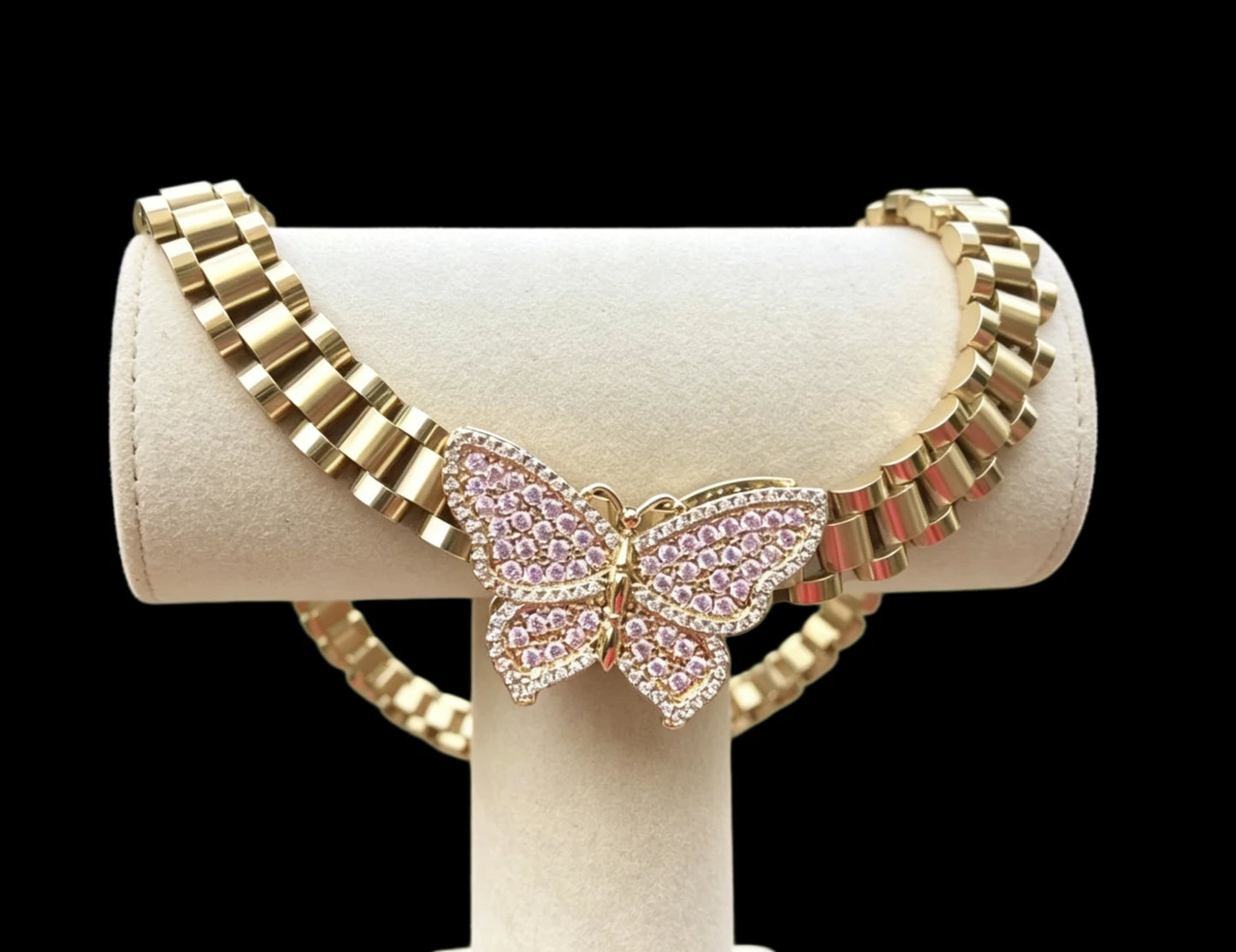 New Baddie Pink CZ Butterfly Set 🎀
